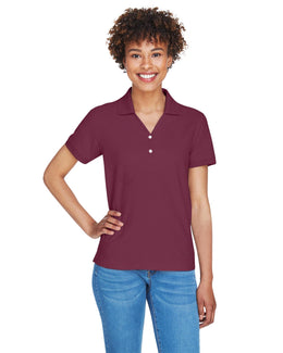 Devon & Jones Ladies Fine Pima Pique Polo D100W | Burgundy - Front