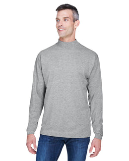 Devon & Jones Sueded Mock Turtleneck D420 | Grey Heather - Front