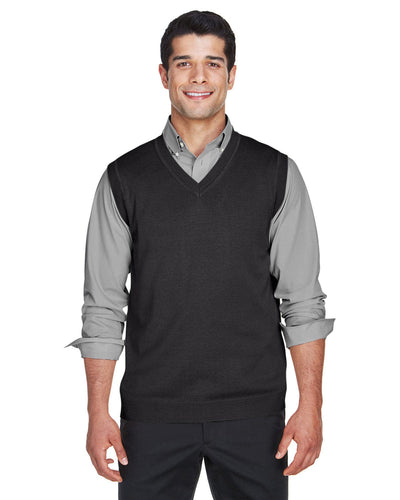 Devon & Jones V-Neck Vest D477 | Black - Front