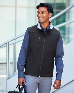 Devon & Jones Soft Shell Vest D996 | Navy - Front