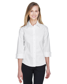 Devon & Jones Ladies Stretch Poplin Blouse DP625W | White - Front