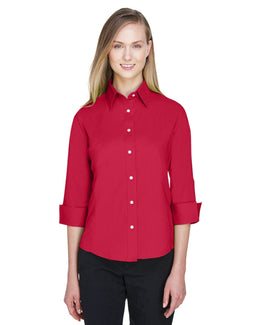 Devon & Jones Ladies Stretch Poplin Blouse DP625W | Red - Front
