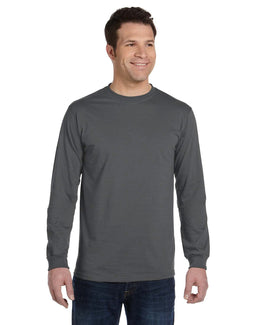 Econscious Mens 100% Organic Cotton Classic Long Sleeve T-Shirt EC1500 | Charcoal - Front
