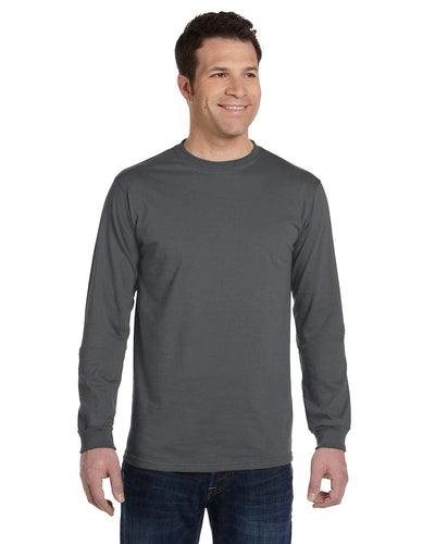 Econscious Mens 100% Organic Cotton Classic Long Sleeve T-Shirt EC1500 | Charcoal - Front