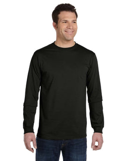 Econscious Mens 100% Organic Cotton Classic Long Sleeve T-Shirt EC1500 | Black - Front
