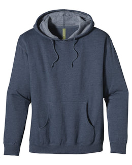 Econscious Organic/Recycled Heathered Fleece Pullover Hoodie EC5570 | Water - Front