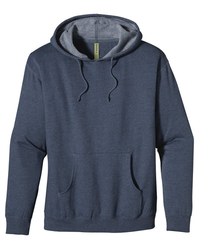 Econscious Organic/Recycled Heathered Fleece Pullover Hoodie EC5570 | Water - Front