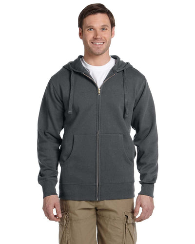 Econscious Organic/Recycled Full-Zip Hoodie EC5650 | Charcoal - Front