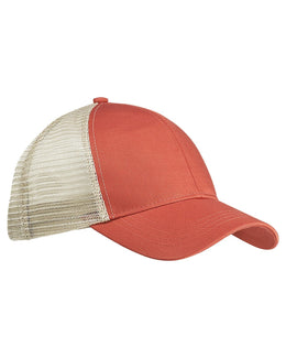Econscious Eco Trucker Organic/Recycled Cap EC7070 | Orng Poppy/ Oyst - Front