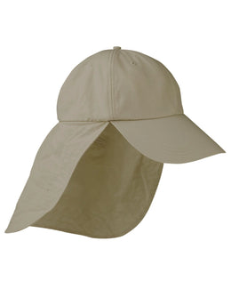 Adams Low-Profile Cap with Neck Cape EOM101 | Khaki - Front
