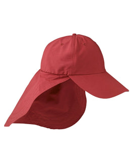 Adams Low-Profile Cap with Neck Cape EOM101 | Nautical Red - Front