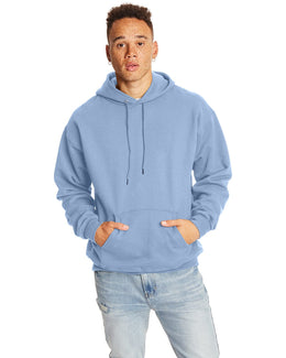 Hanes Ultimate Cotton Pullover Hoodie Sweatshirt F170 | Light Blue - Front