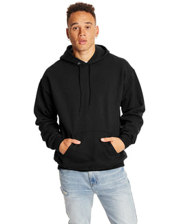 Hanes Ultimate Cotton Pullover Hoodie Sweatshirt F170 | Black - Front