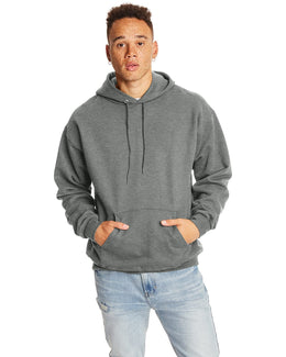 Hanes Ultimate Cotton Pullover Hoodie Sweatshirt F170 | Charcoal Heather - Front