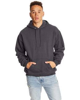 Hanes Ultimate Cotton Pullover Hoodie Sweatshirt F170 | Smoke Gray - Front