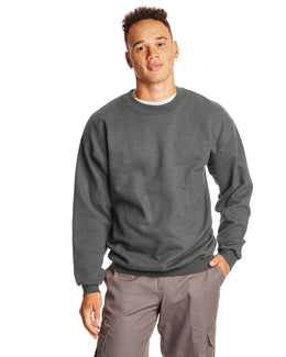 Hanes Ultimate Cotton Crewneck Sweatshirt F260 | Charcoal Heather - Front