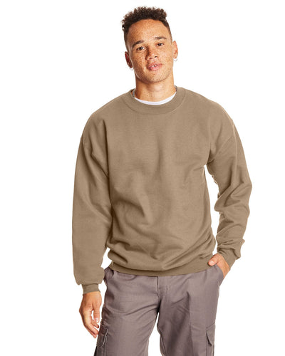 Hanes Ultimate Cotton Crewneck Sweatshirt F260 | Pebble - Front