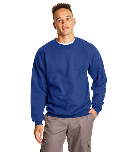 Hanes Ultimate Cotton Crewneck Sweatshirt F260 | Deep Royal - Front