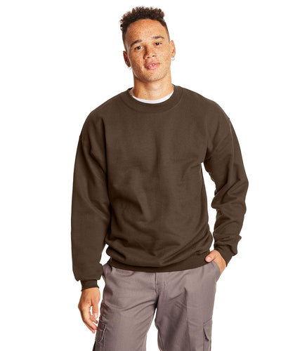 Hanes Ultimate Cotton Crewneck Sweatshirt F260 | Dark Chocolate - Front