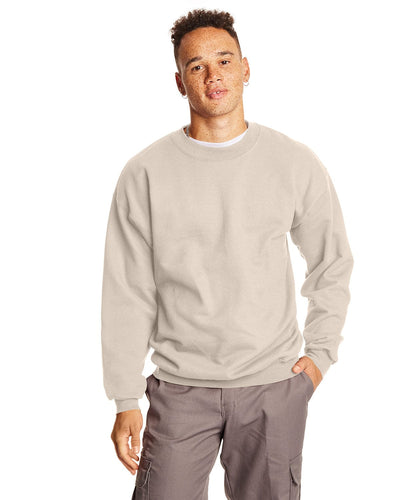 Hanes Ultimate Cotton Crewneck Sweatshirt F260 | Sand - Front