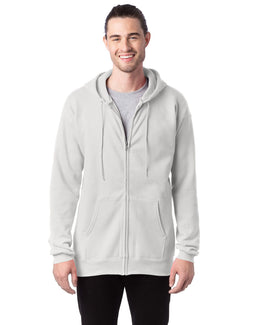 Hanes Ultimate Cotton Full-Zip Hoodie Sweatshirt F280 | White - Front