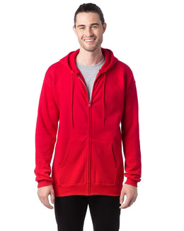 Hanes Ultimate Cotton Full-Zip Hoodie Sweatshirt F280 | Deep Red - Front