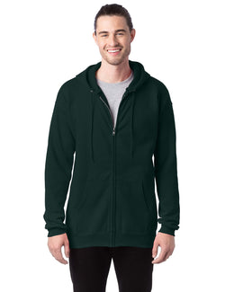 Hanes Ultimate Cotton Full-Zip Hoodie Sweatshirt F280 | Deep Forest - Front
