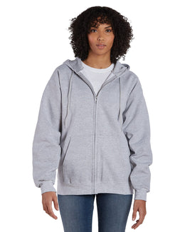Hanes Ultimate Cotton Full-Zip Hoodie Sweatshirt F280 | Light Steel - Front