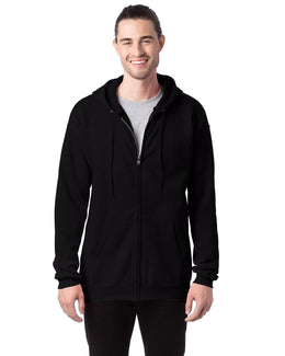 Hanes Ultimate Cotton Full-Zip Hoodie Sweatshirt F280 | Black - Front