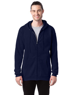Hanes Ultimate Cotton Full-Zip Hoodie Sweatshirt F280 | Navy - Front