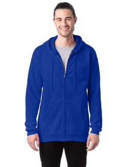 Hanes Ultimate Cotton Full-Zip Hoodie Sweatshirt F280 | Deep Royal - Front