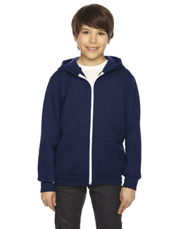 American Apparel Youth Flex Fleece Zip Hoodie F297W | Navy - Front