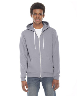 American Apparel Unisex Flex Fleece Zip Hoodie F497W | Slate - Front