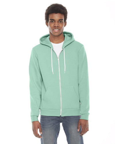 American Apparel Unisex Flex Fleece Zip Hoodie F497W | Menthe - Front