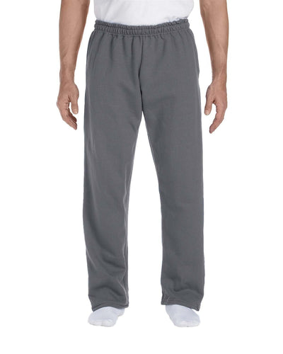 Gildan Open Bottom Sweatpants G123 | Charcoal - Front