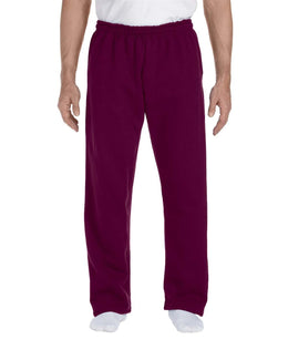 Gildan Open Bottom Sweatpants G123 | Maroon - Front
