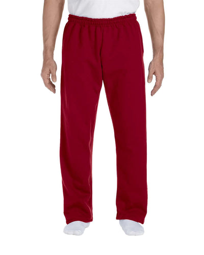 Gildan Open Bottom Sweatpants G123 | Cardinal Red - Front
