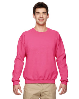 Gildan Lightweight 50/50 Crewneck Sweatshirt G180 | Safety Pink - Front