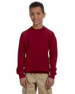 Gildan Youth 50/50 Crewneck Sweatshirt G180B | Garnet - Front