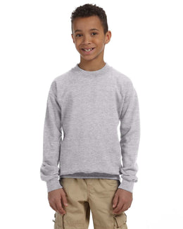 Gildan Youth 50/50 Crewneck Sweatshirt G180B | Sport Grey - Front