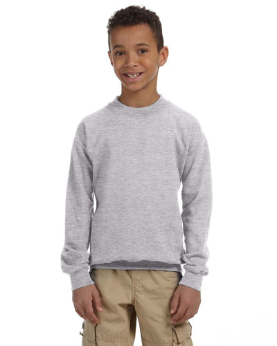Gildan Youth 50/50 Crewneck Sweatshirt G180B | Sport Grey - Front