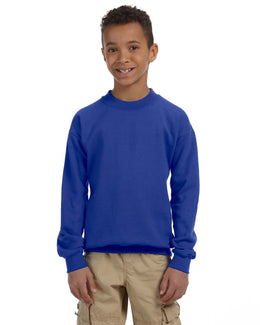 Gildan Youth 50/50 Crewneck Sweatshirt G180B | Royal - Front