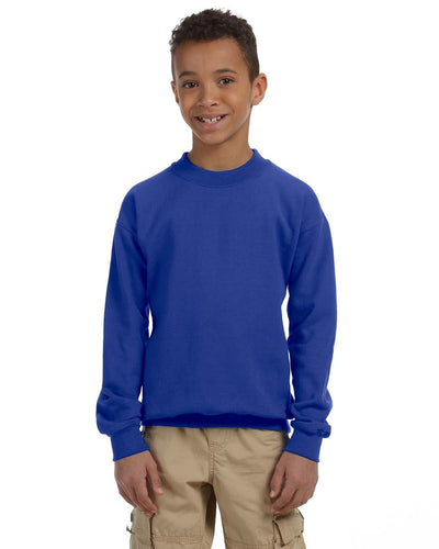 Gildan Youth 50/50 Crewneck Sweatshirt G180B | Royal - Front