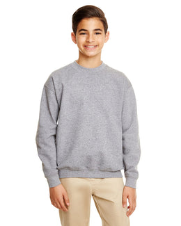 Gildan Youth 50/50 Crewneck Sweatshirt G180B | Graphite Heather - Front