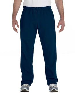 Gildan Heavy Blend 50/50 Open-Bottom Sweatpants G184 | Navy - Front