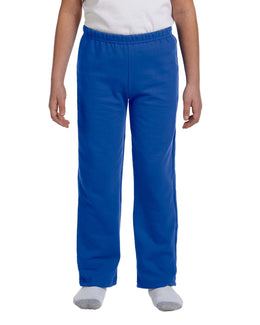 Gildan Youth Heavy Blend 50/50 Open-Bottom Sweatpants G184B | Royal - Front