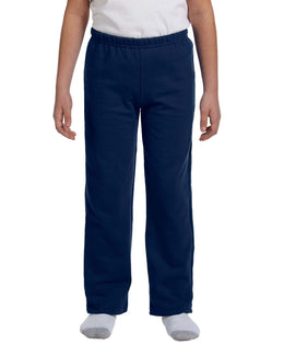 Gildan Youth Heavy Blend 50/50 Open-Bottom Sweatpants G184B | Navy - Front