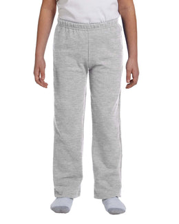 Gildan Youth Heavy Blend 50/50 Open-Bottom Sweatpants G184B | Sport Grey - Front