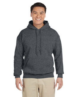 Gildan Lightweight 50/50 Hoodie Sweatshirt G185 | Dark Heather - Front