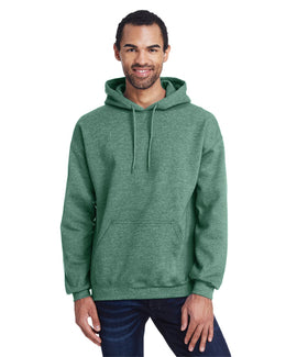 Gildan Lightweight 50/50 Hoodie Sweatshirt G185 | Hth Sp Drk Green - Front